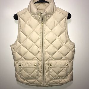 J Crew | Cream Quilted Vest